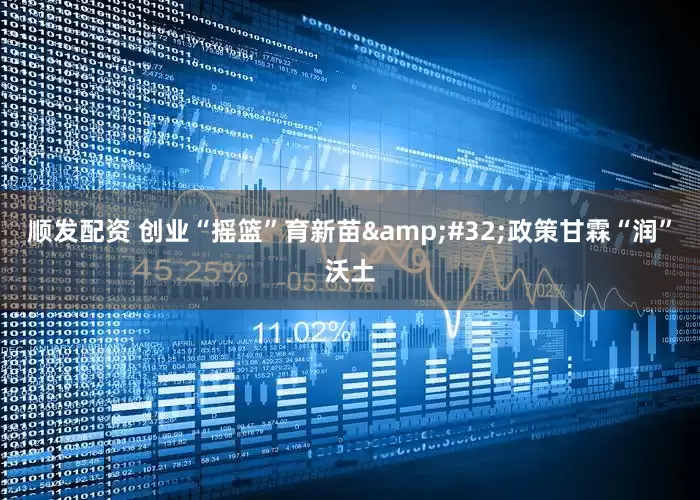 顺发配资 创业“摇篮”育新苗&#32;政策甘霖“润”沃土